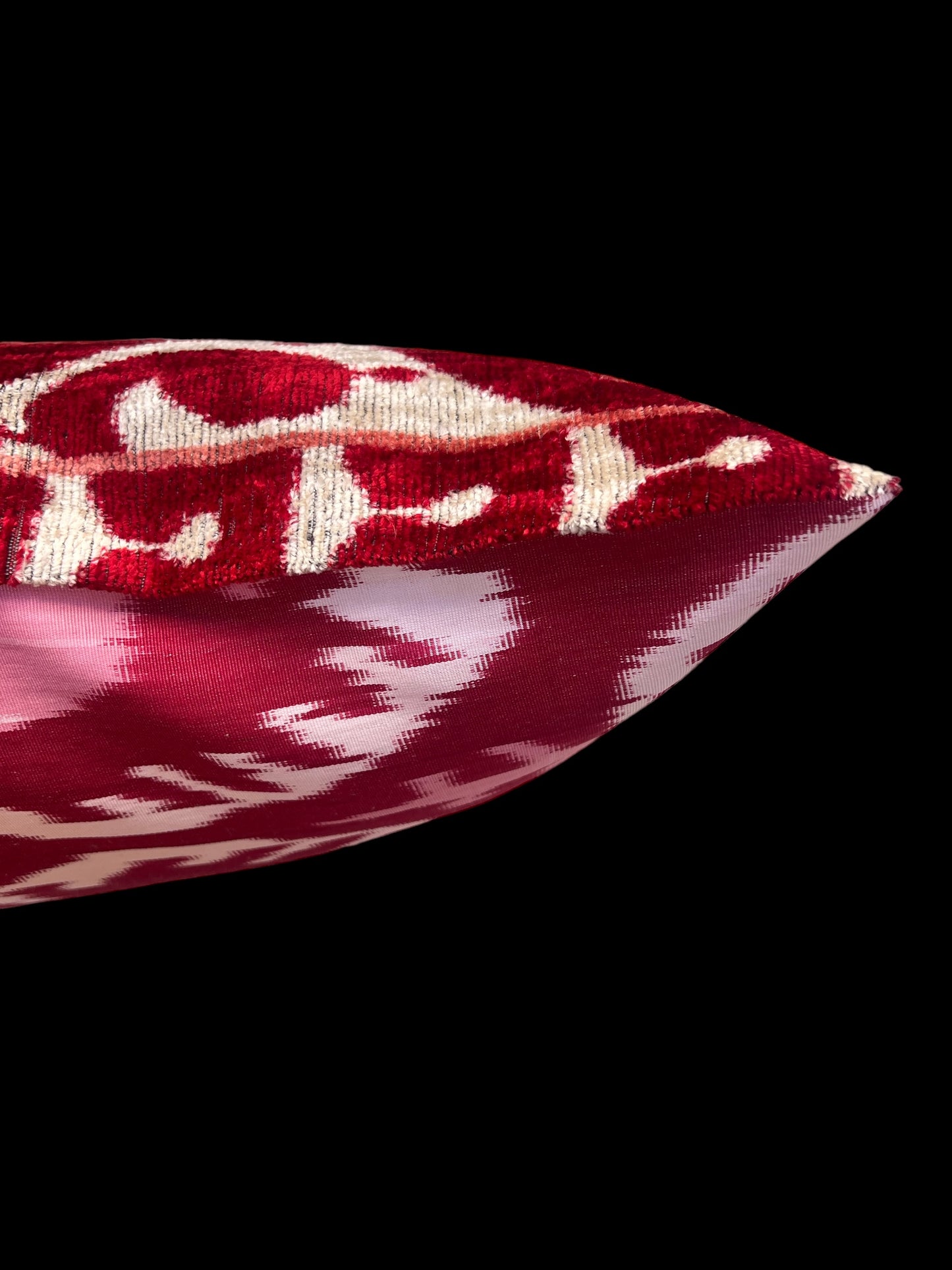 Cuscino in velluto di seta Ikat
