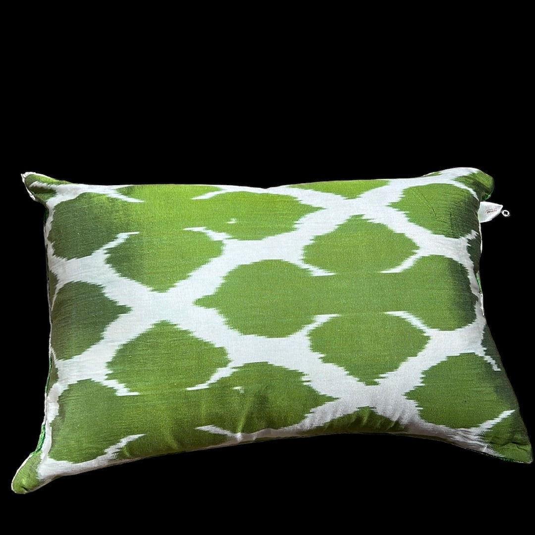 Cuscino in velluto di seta Ikat