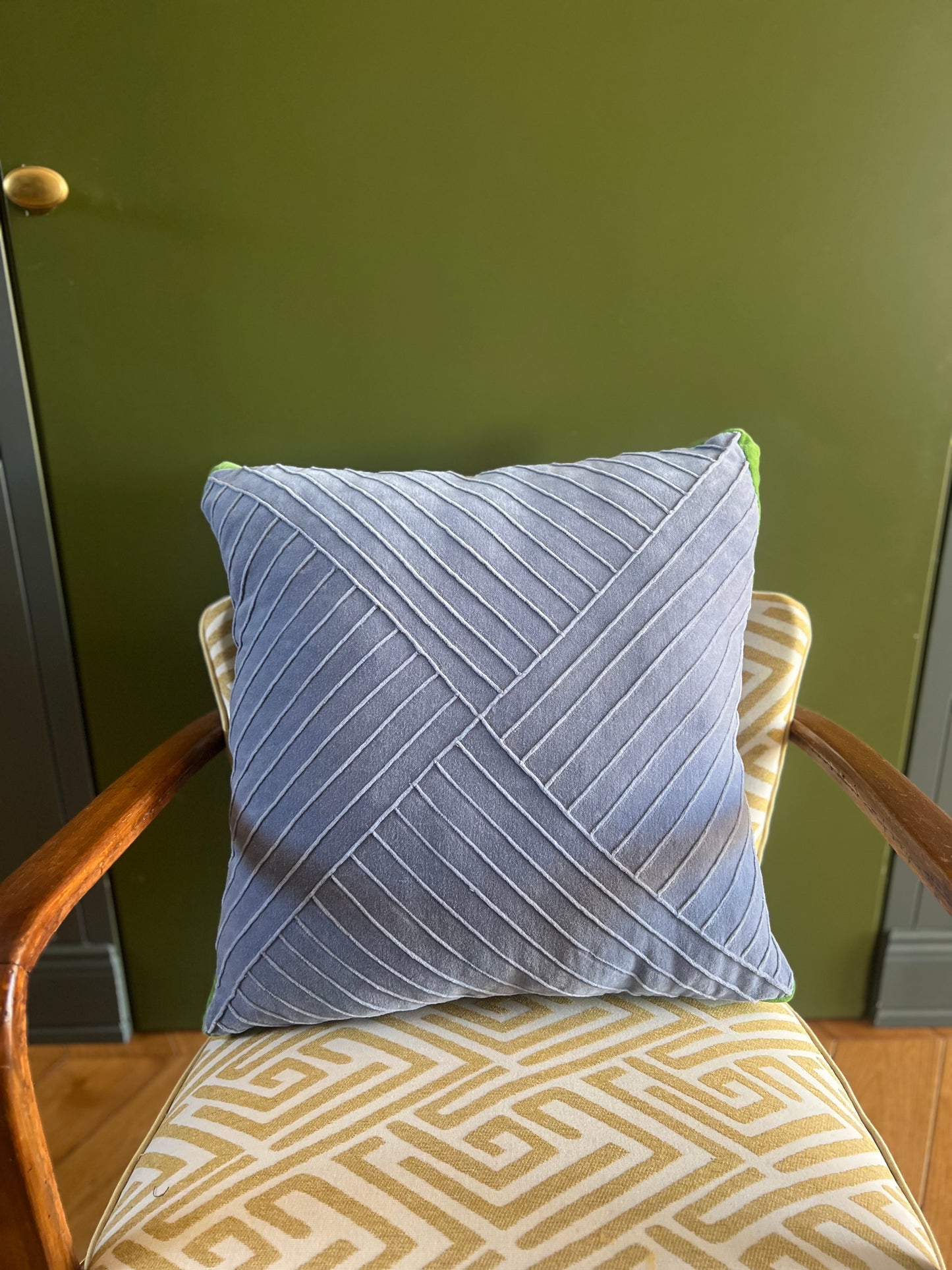 “Checks & stripes” - grigio e verde