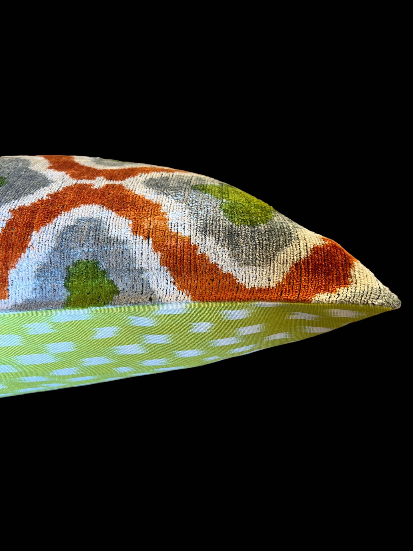 Cuscino in velluto di seta Ikat