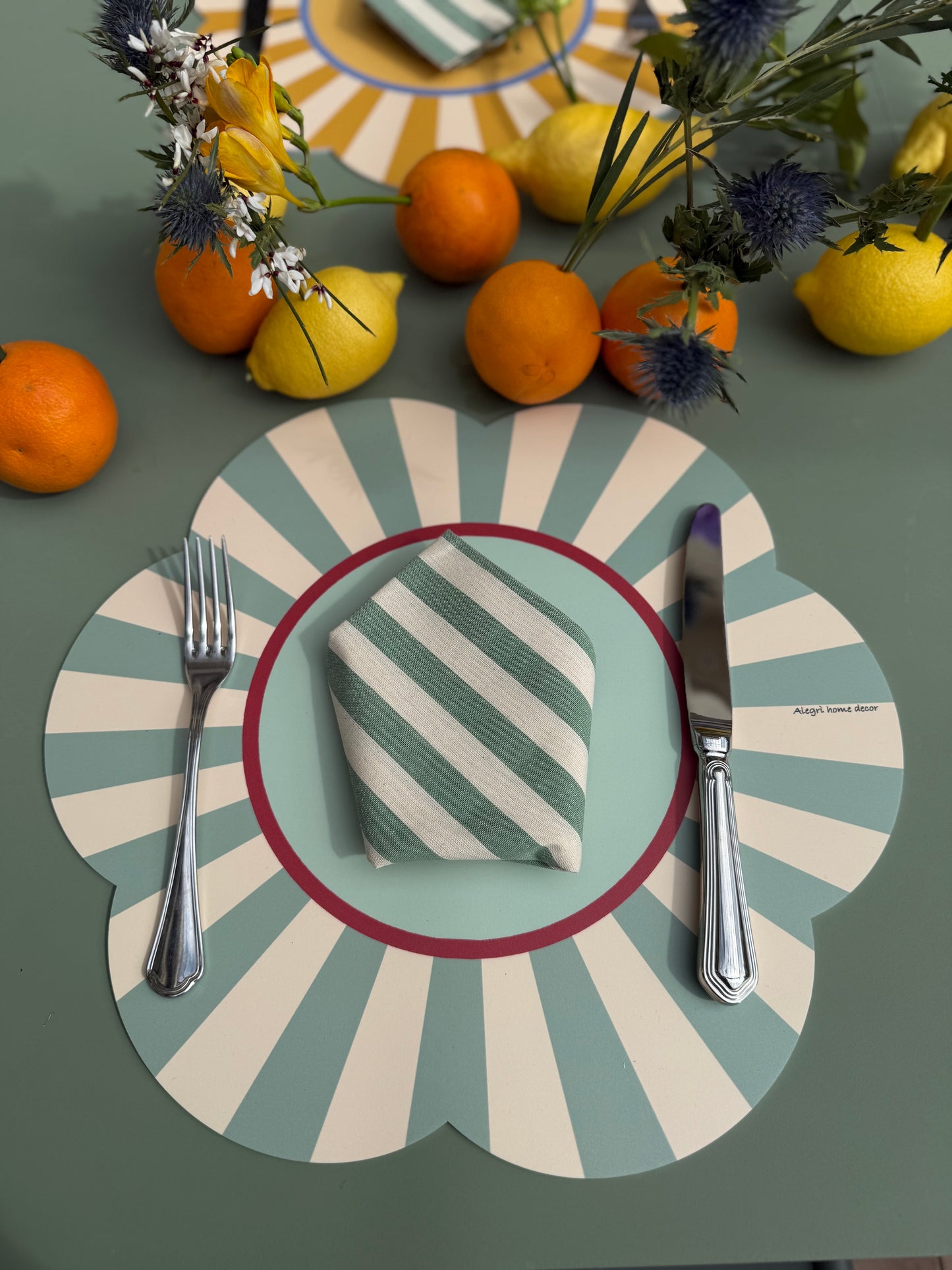Placemat “Fra le righe” - salvia