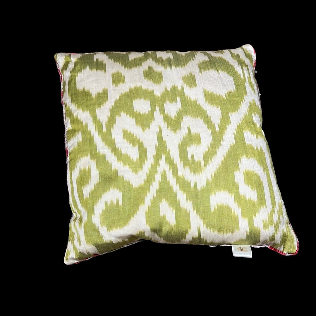 Cuscino in velluto di seta ikat