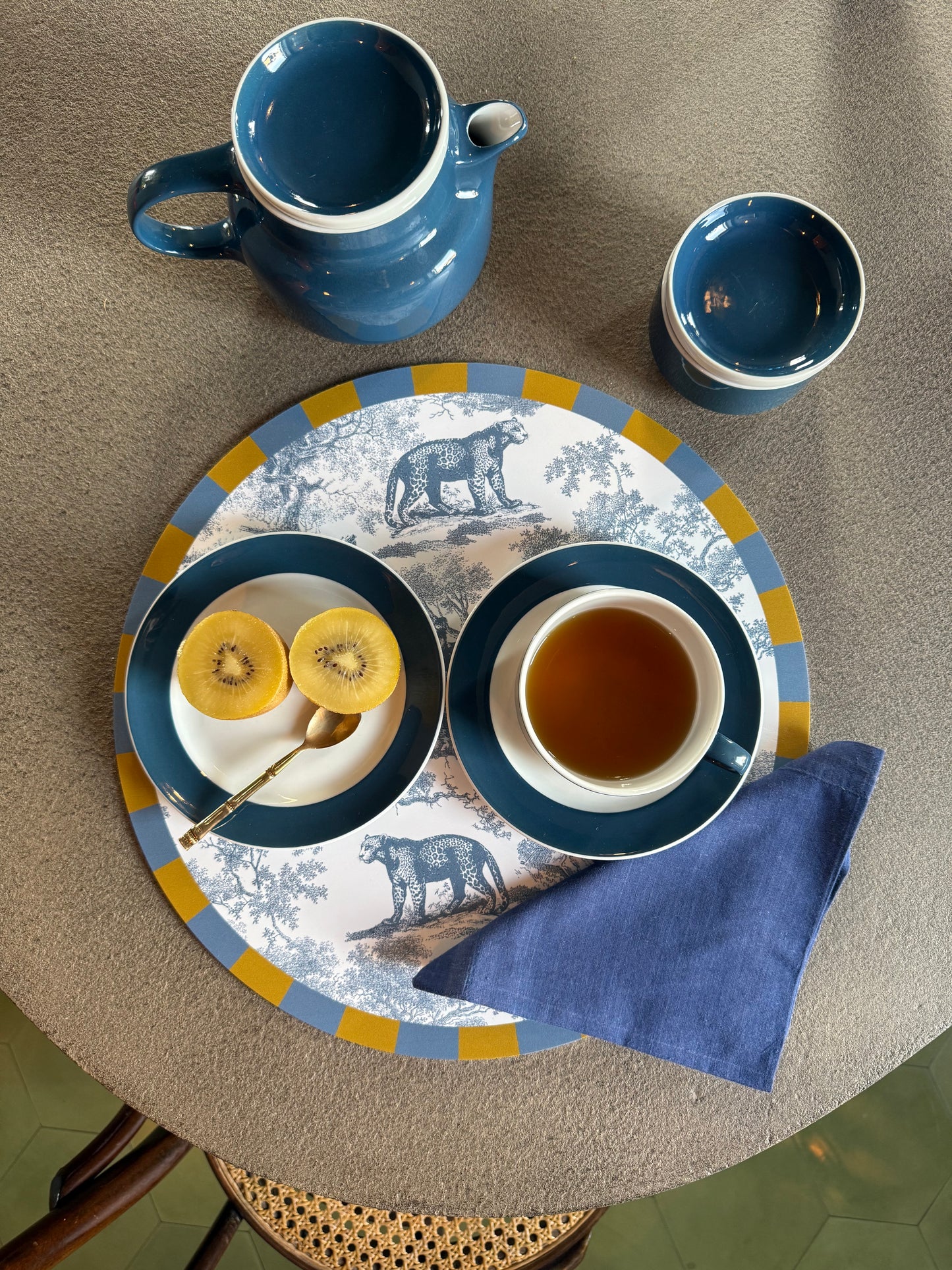 Collezione “Toile sauvage” - blu e ocra