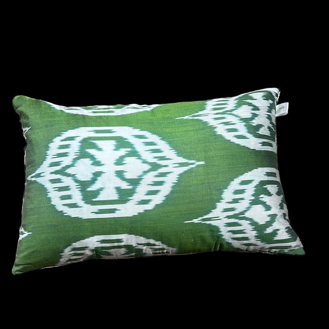 Cuscino in velluto di seta Ikat