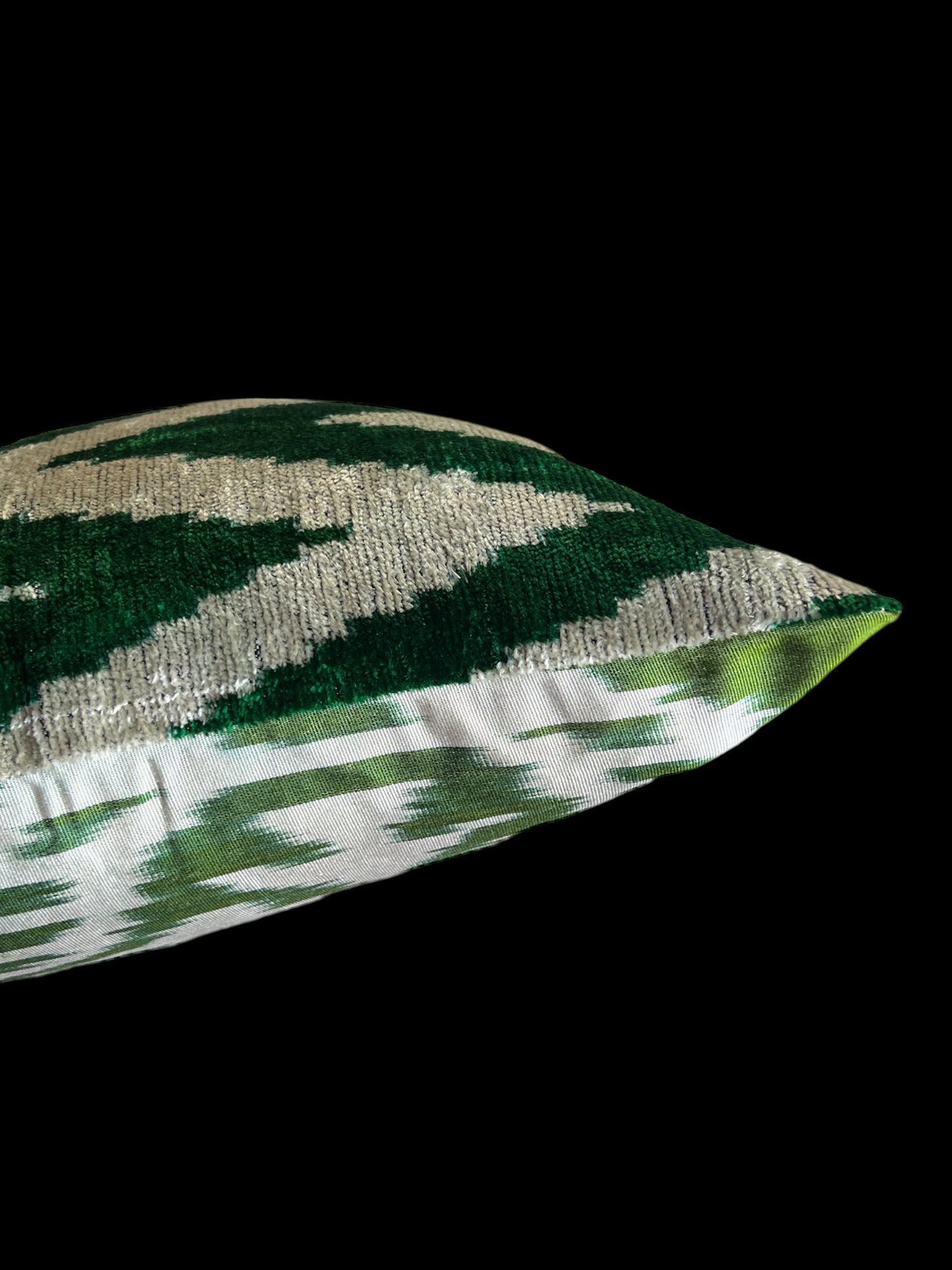 Cuscino in velluto di seta Ikat