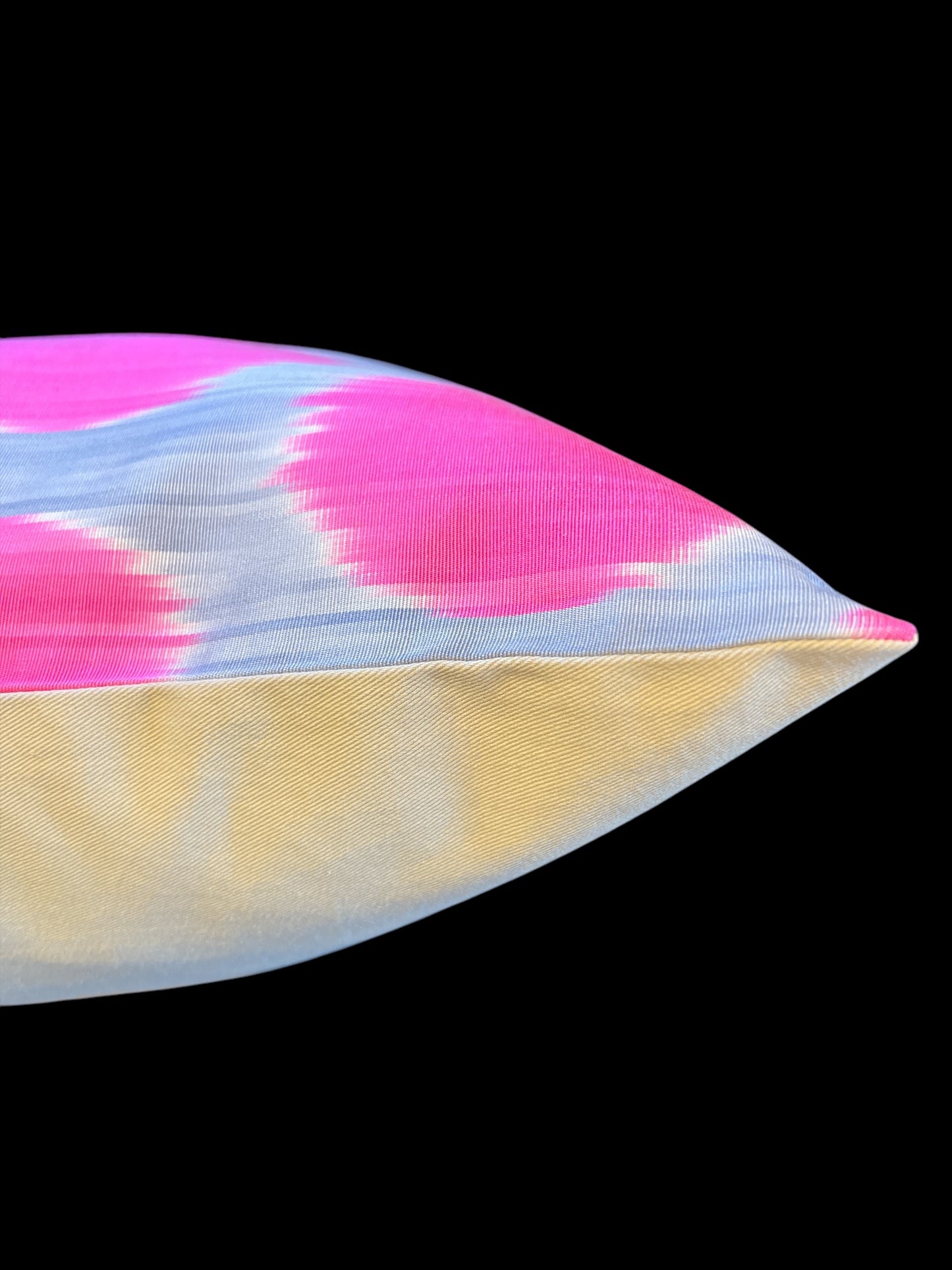 Cuscino in pura seta ikat