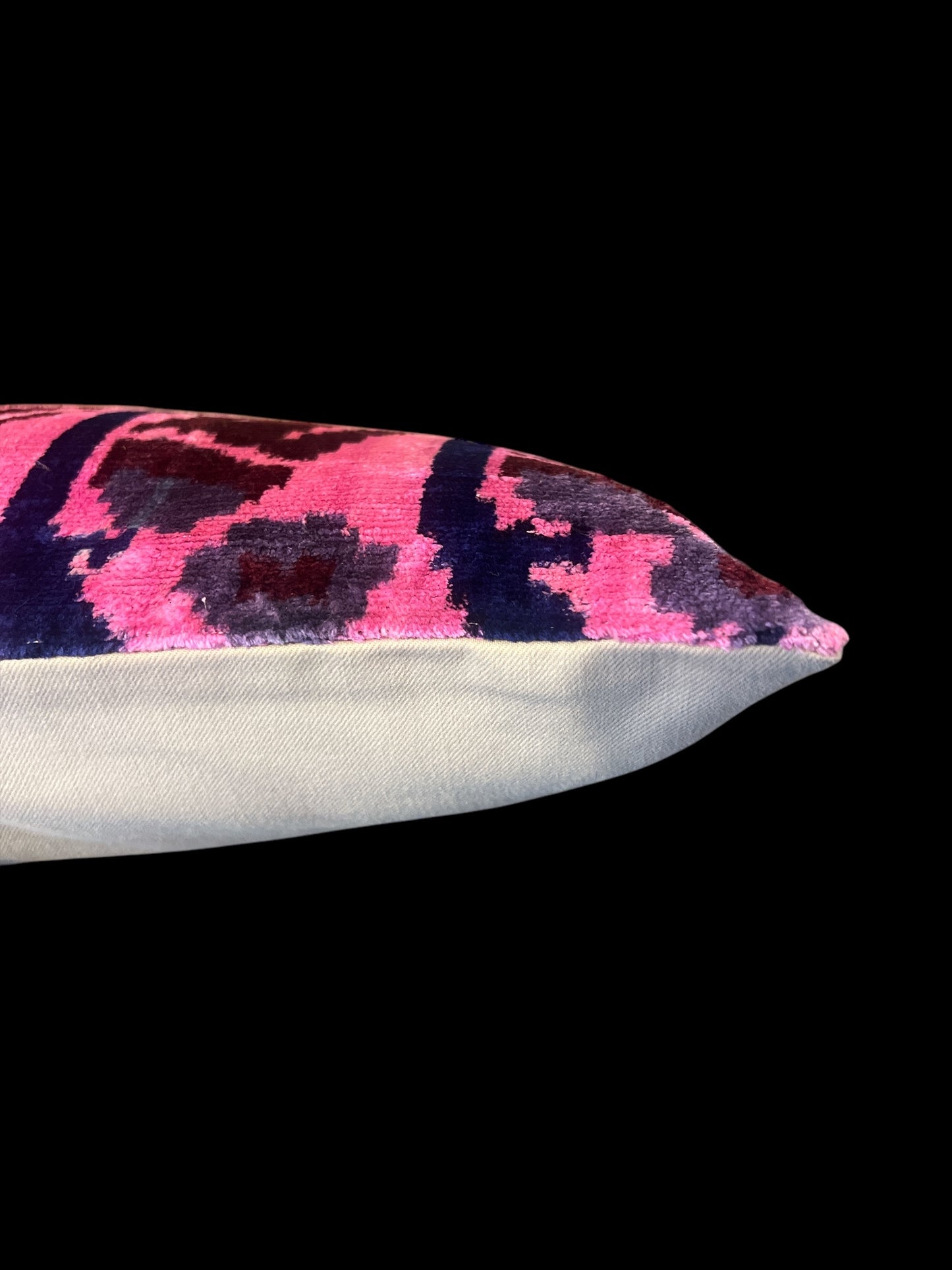 Cuscino in velluto di seta Ikat