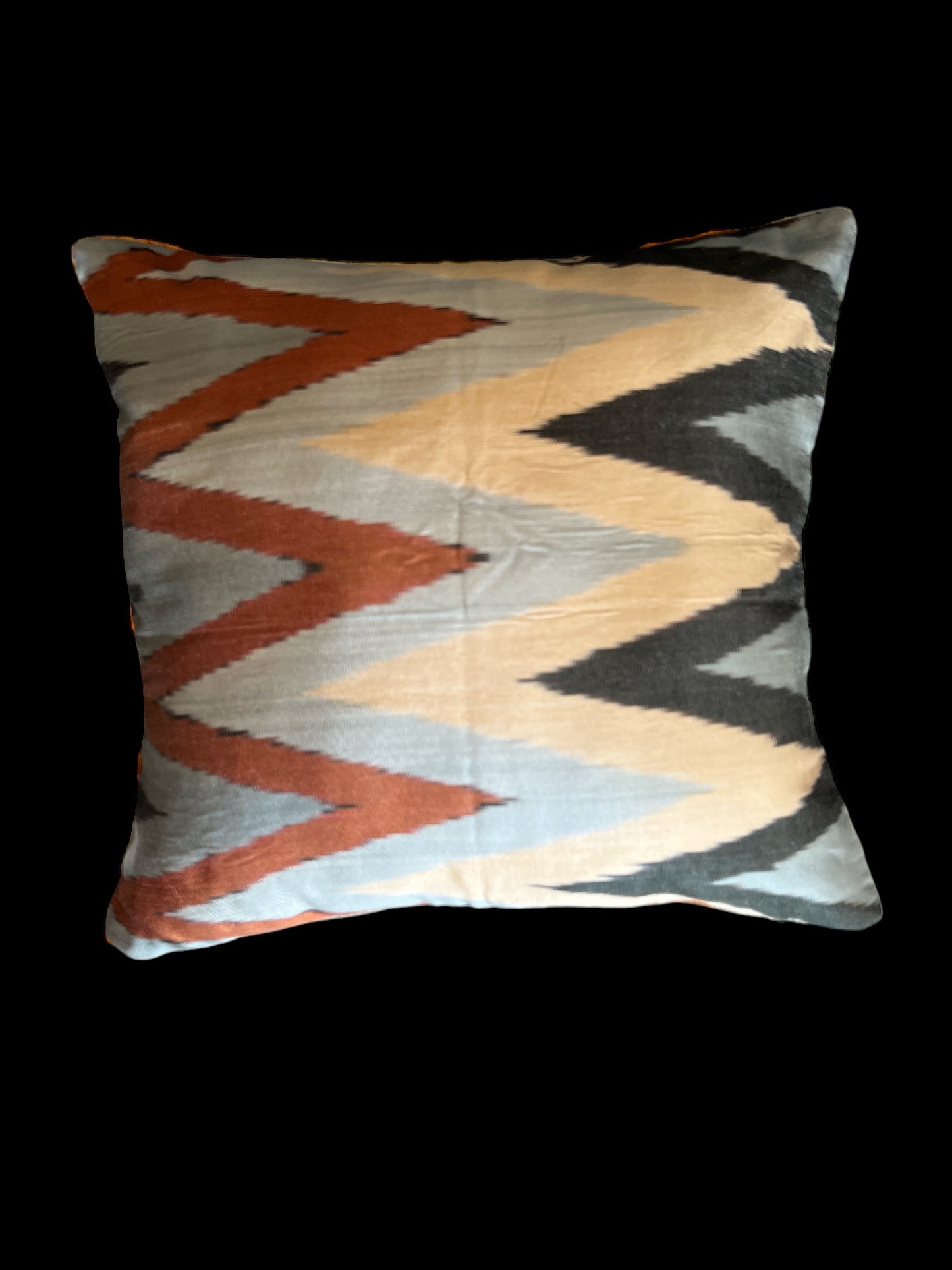 Cuscino in velluto di seta ikat
