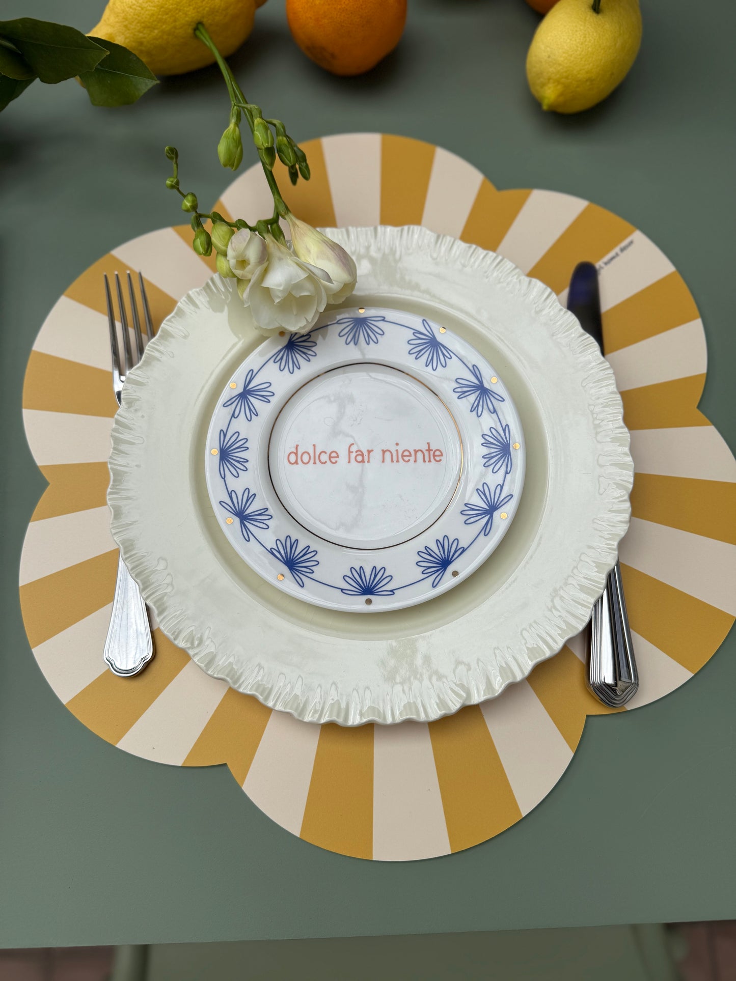 Placemat “Fra le righe” - giallo
