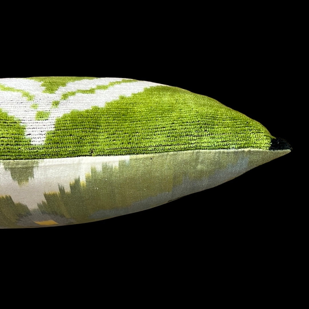 Cuscino in velluto di seta Ikat