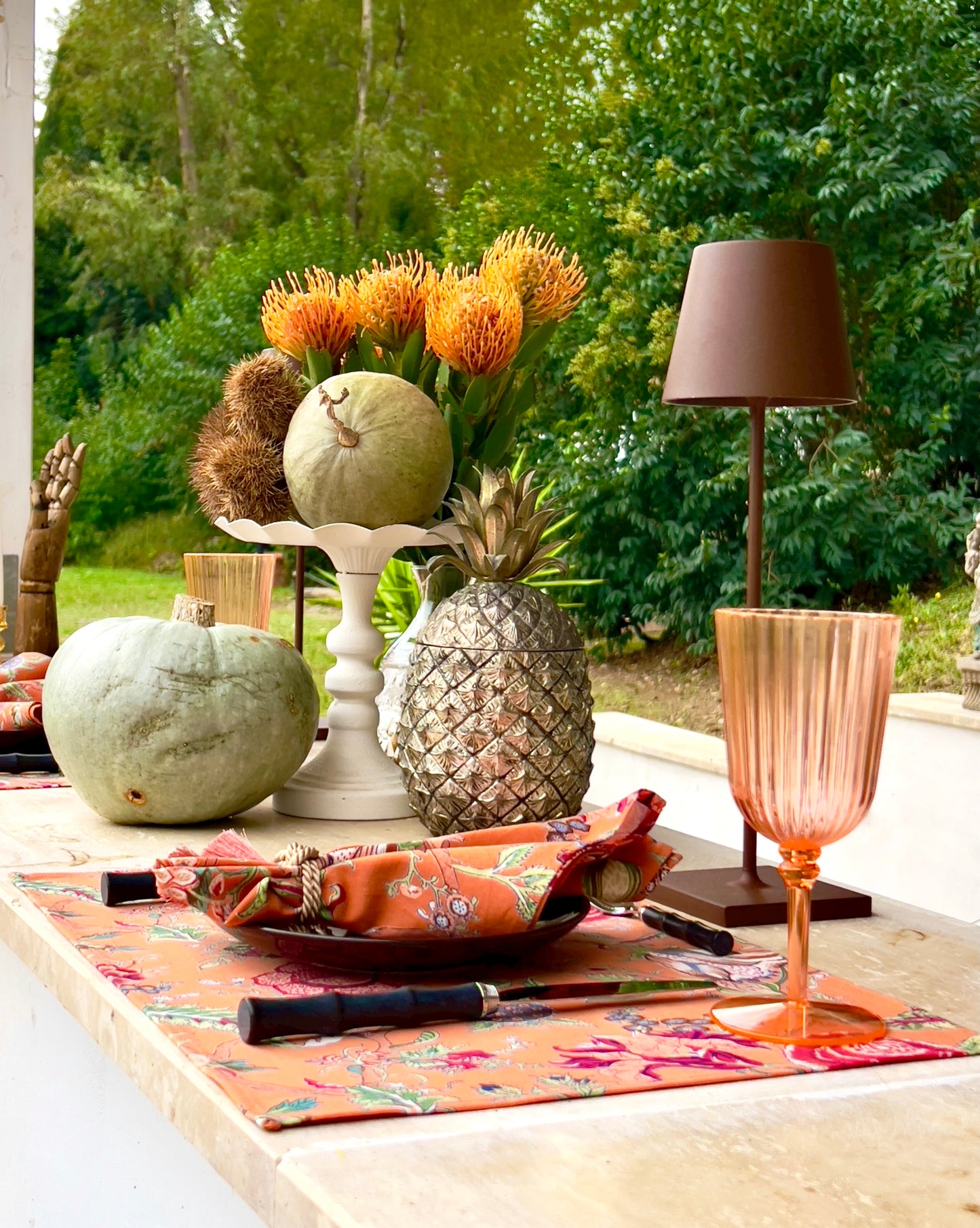 Collezione Indira: variante fiori arancio