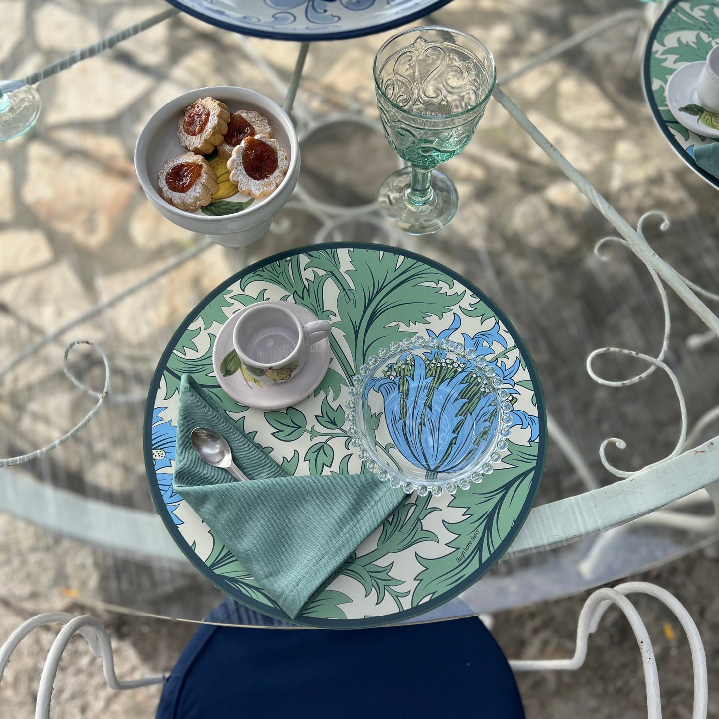 Placemats blooming - blu
