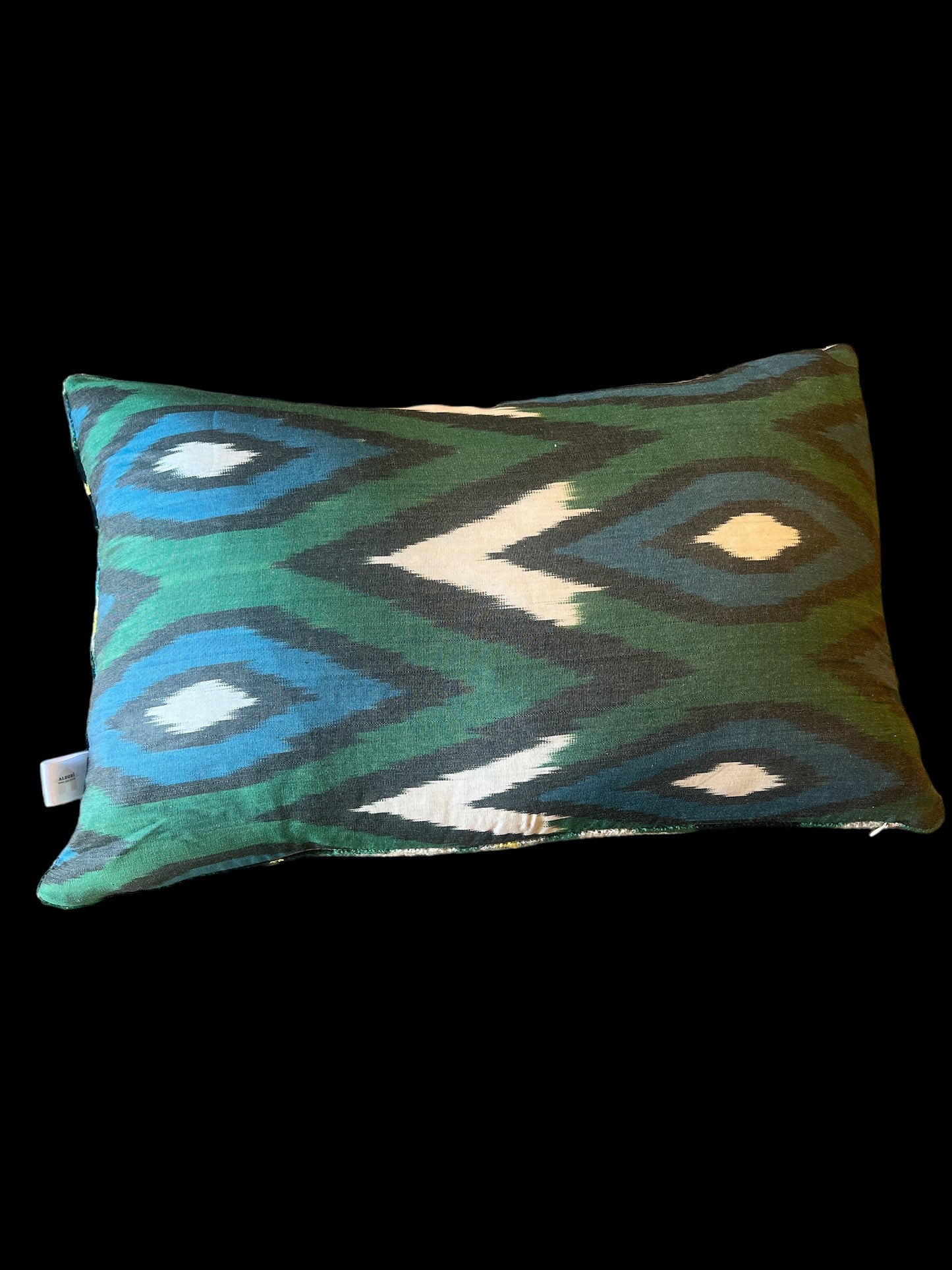 Cuscino in velluto di seta Ikat