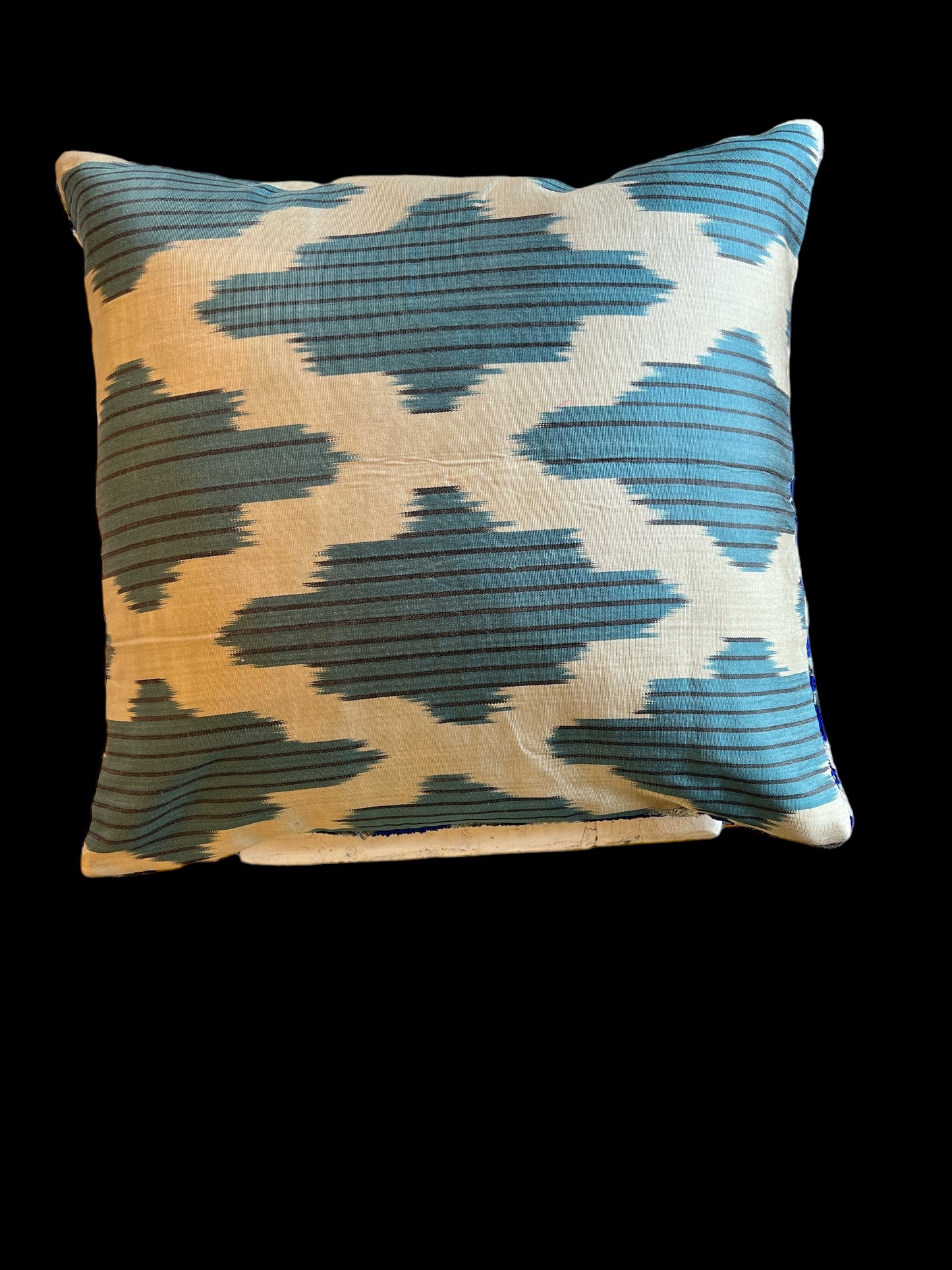 Cuscino in velluto di seta Ikat