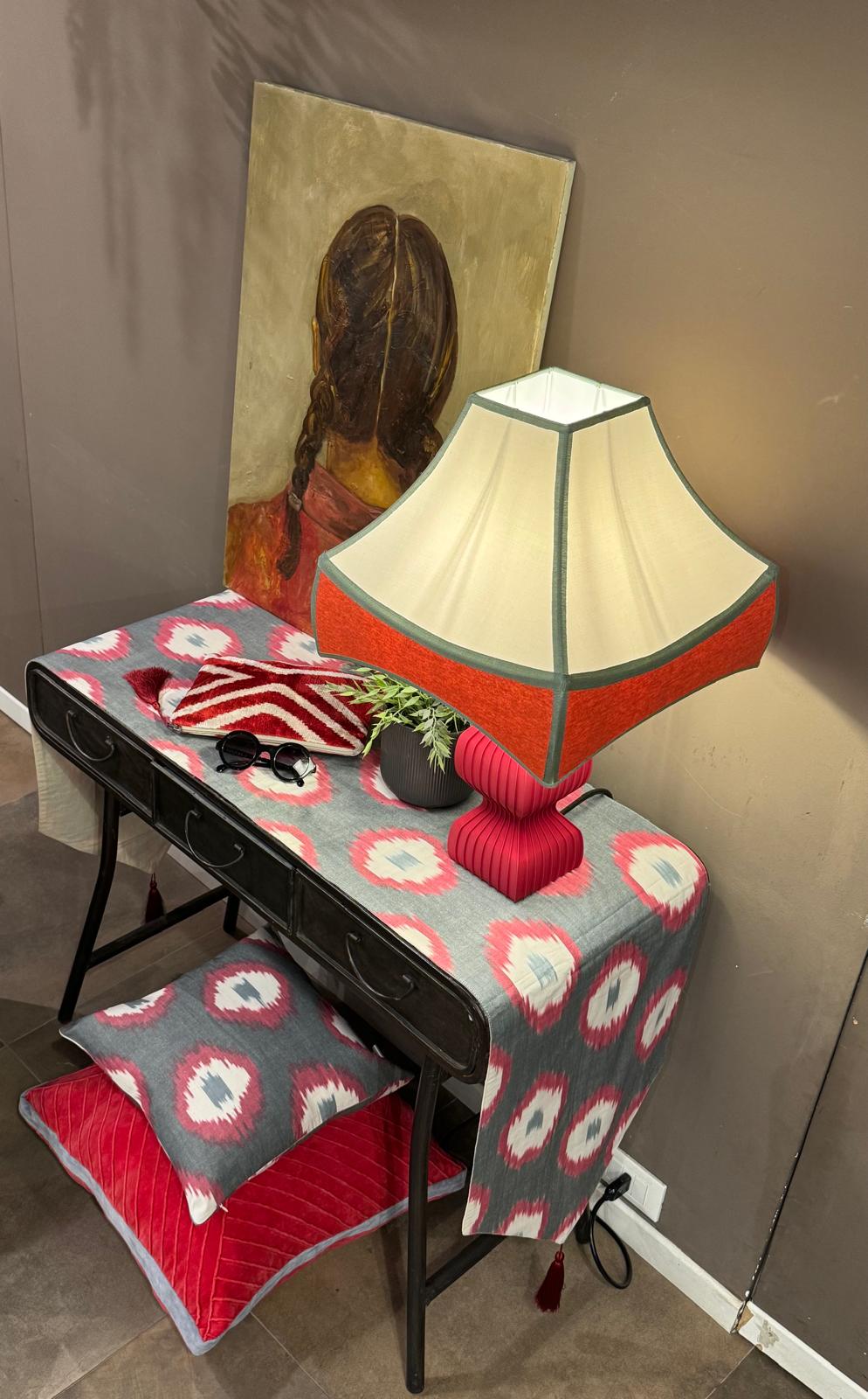 Lampada "Squadro" - misura medium colore fragola