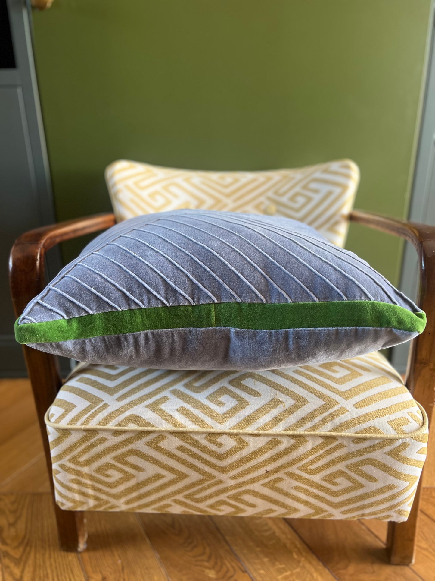 “Checks & stripes” - grigio e verde