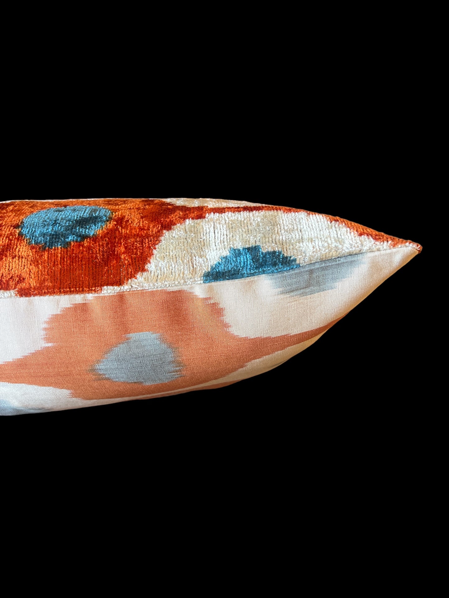 Cuscino in velluto di seta Ikat