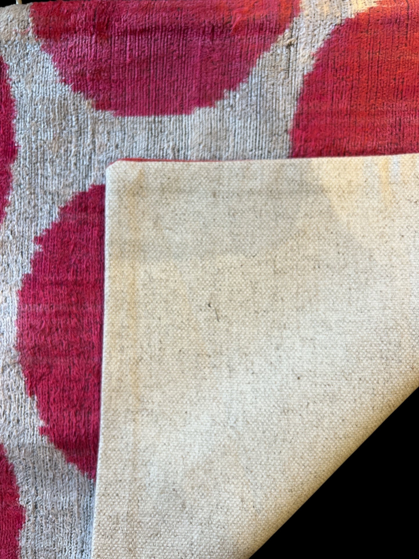 Cuscino in velluto di seta Ikat
