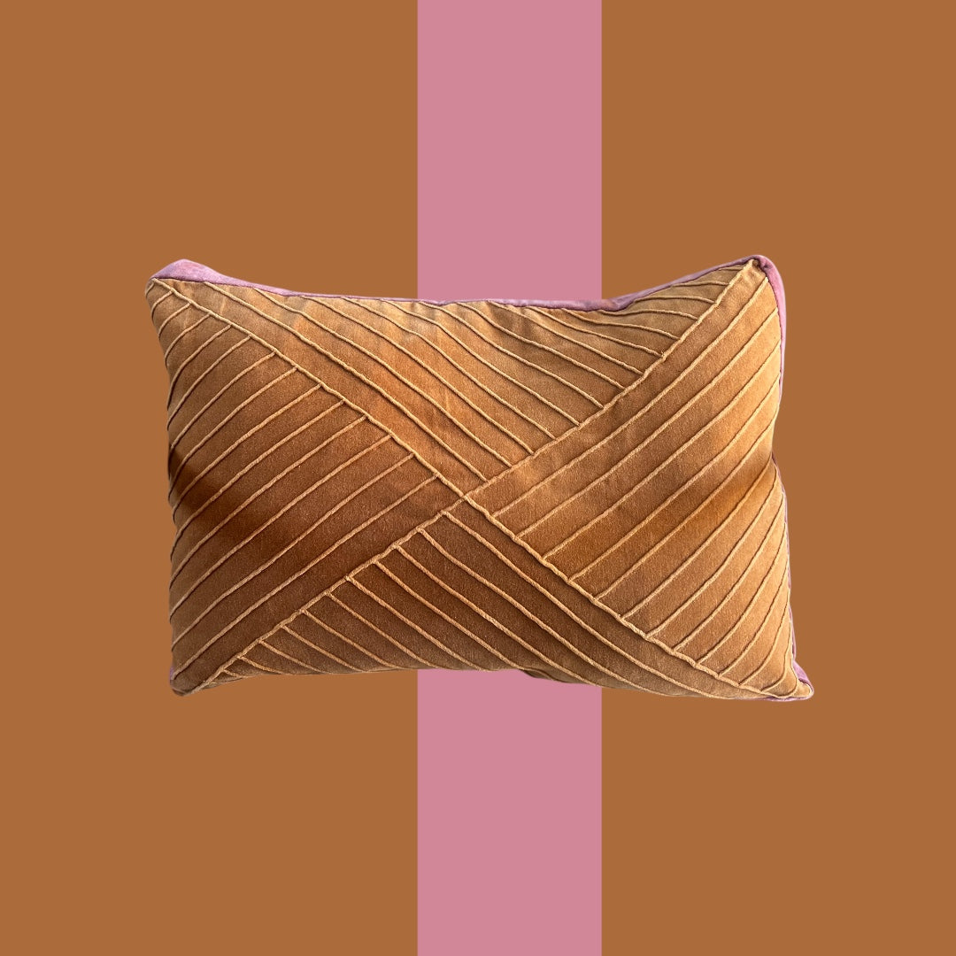 “Checks & stripes” - mostarda e cipria
