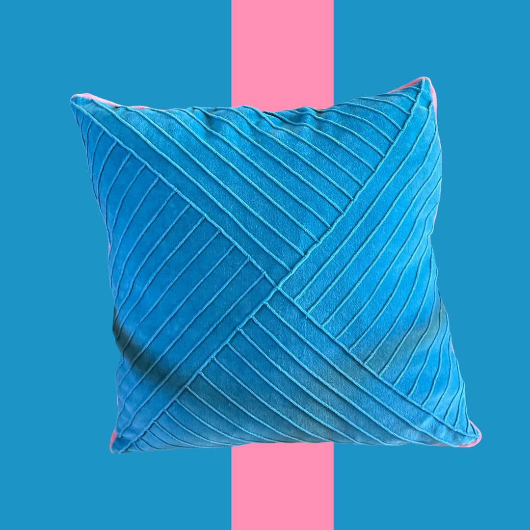 “Checks & stripes” - puffo e rosa