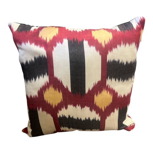 Cuscino in pura seta ikat