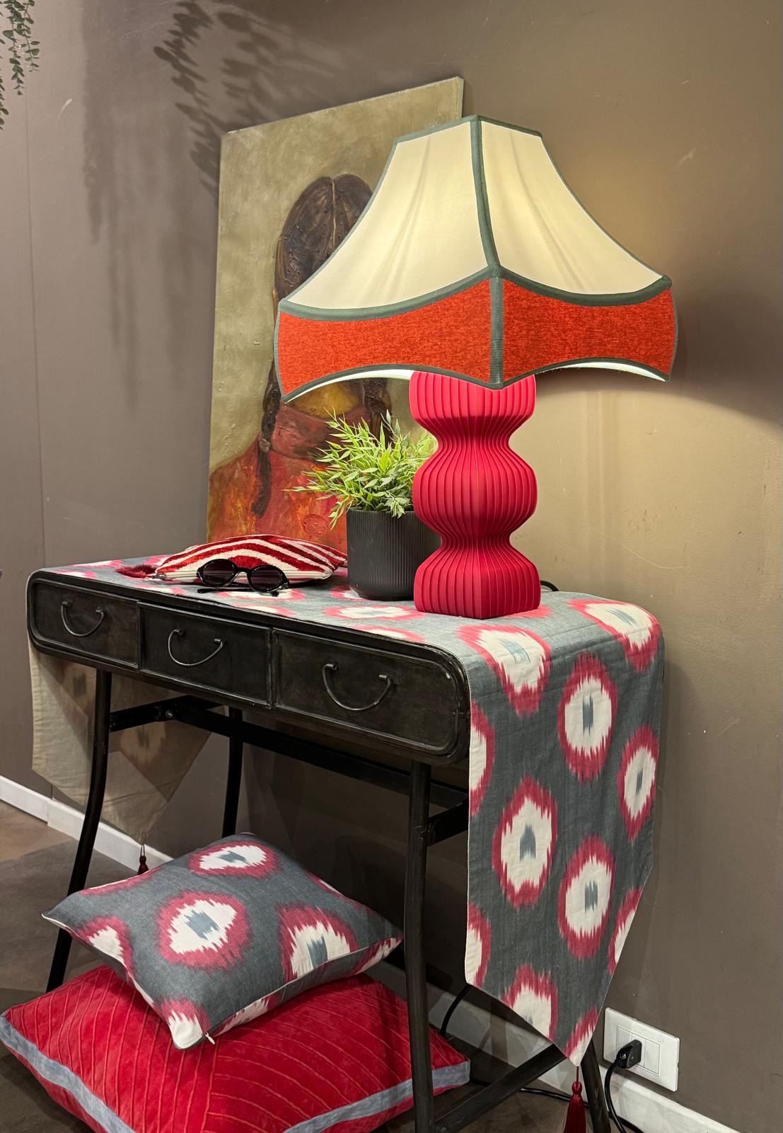 Lampada "Squadro" - misura medium colore fragola