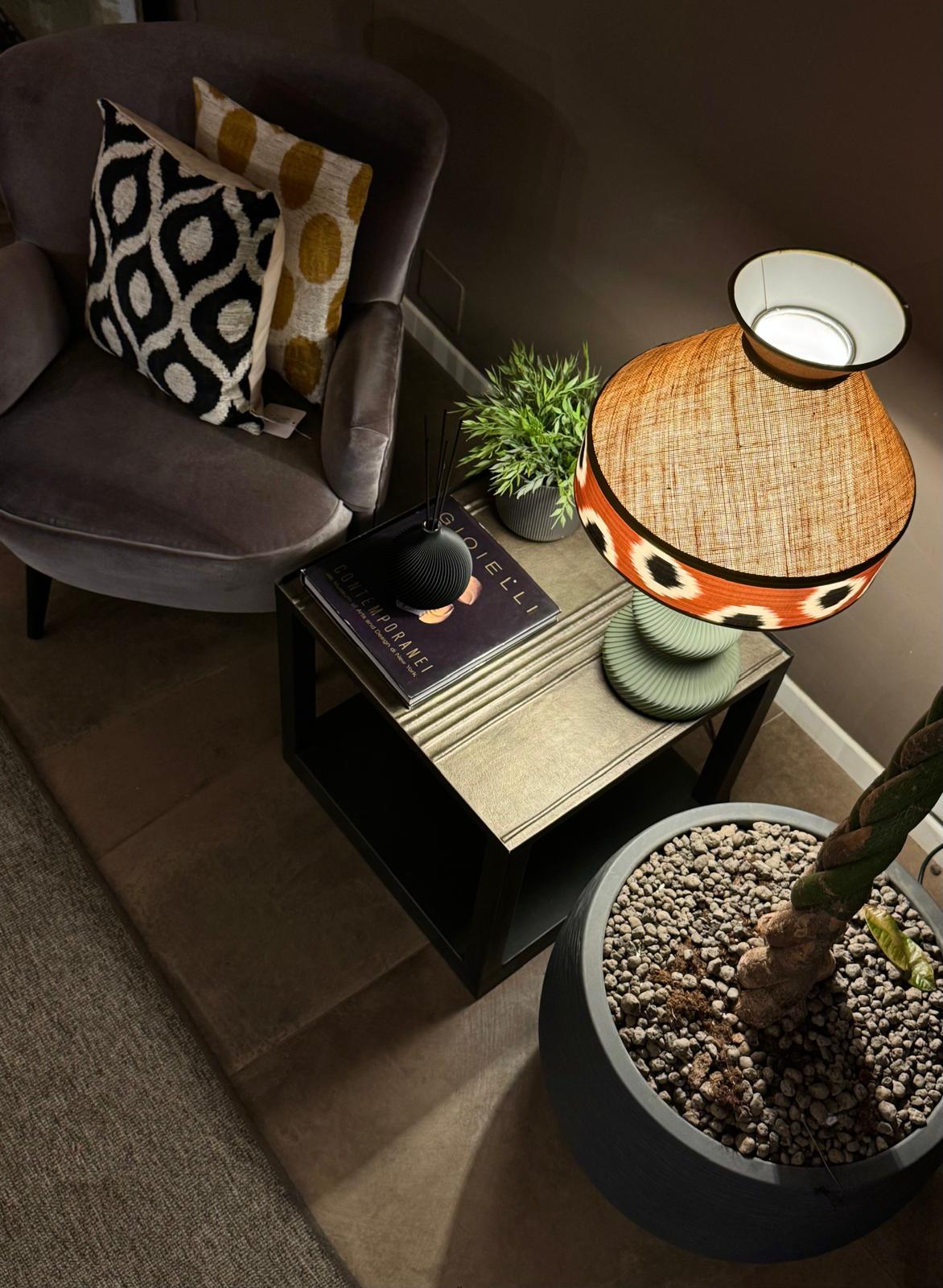 Lampada "Bolle" - misura medium colore oliva
