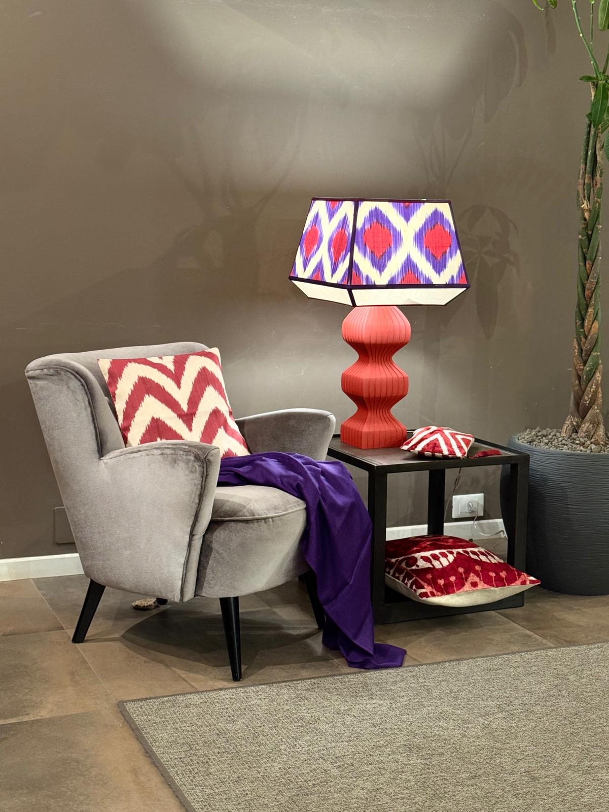 Lampada "Squadro" - misura large colore fragola