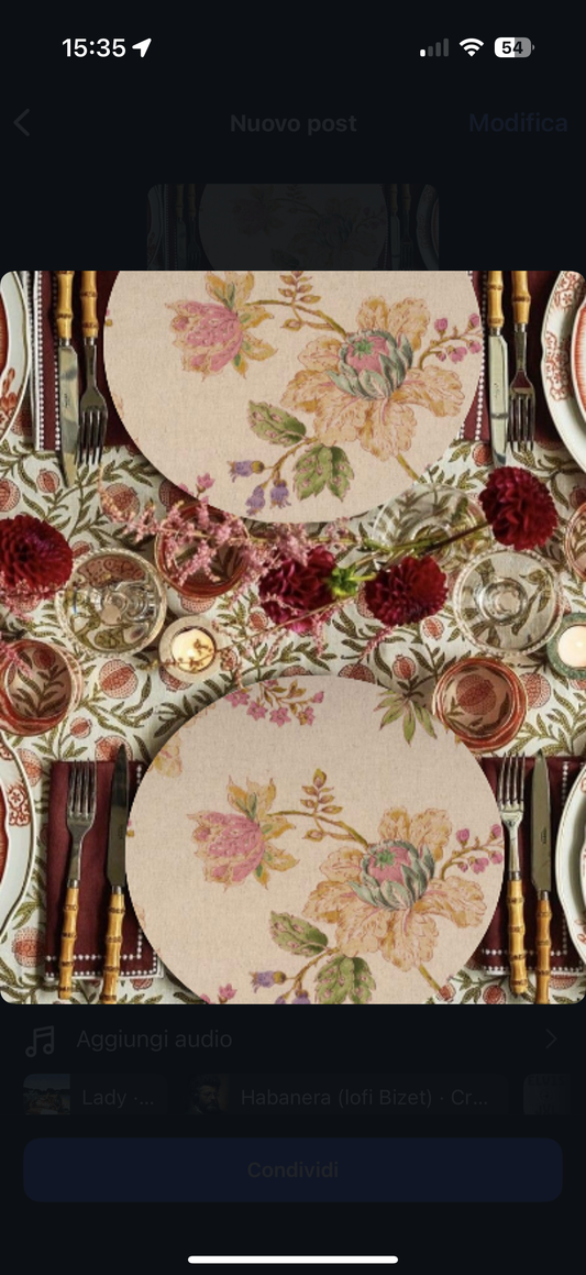 Placemat fantasia botanica