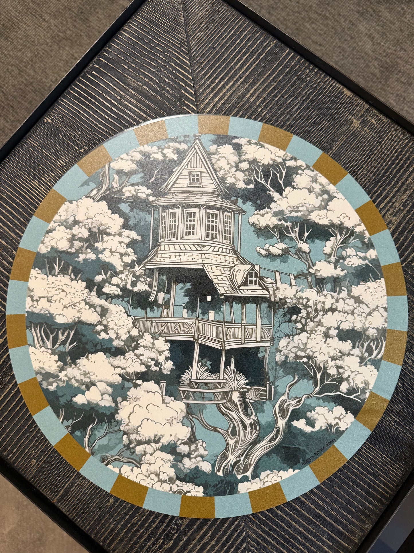 Placemat “la pagoda sull’albero” - ocra e carta da zucchero