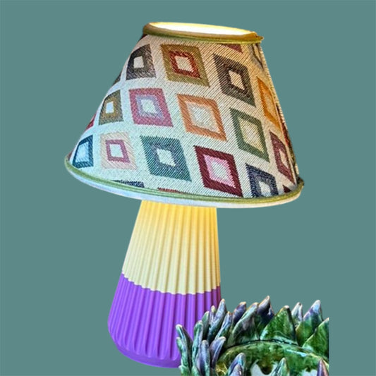 Lampada "Le Mini" sabbia e viola